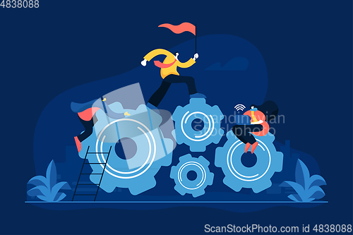 Image of Leadership flat vector illustration