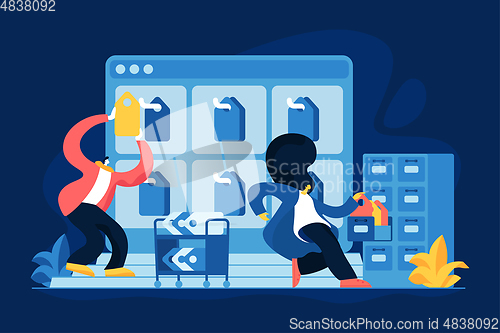 Image of Corporate archive flat vector illustration