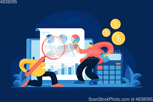 Image of Business analytics flat vector illustration