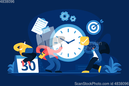 Image of Time management concept vector illustration