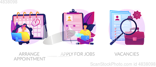 Image of Job application vector concept metaphors.