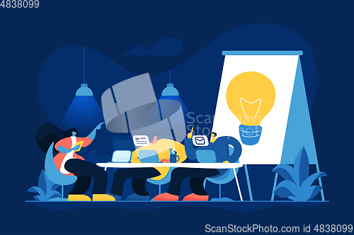 Image of Business conference flat vector illustration