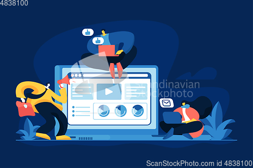 Image of Content marketing services concept vector illustration