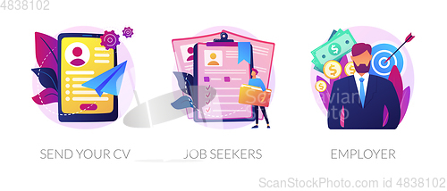 Image of Looking for a job vector concept metaphors.