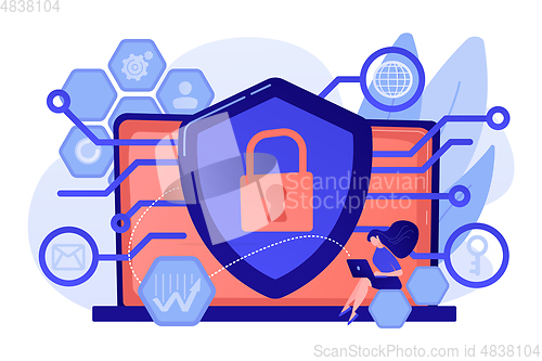 Image of Privacy engineering concept vector illustration.