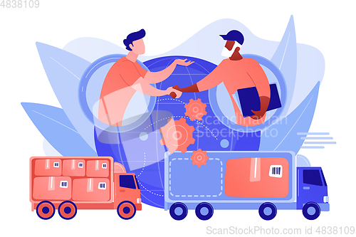 Image of Collaborative logistics concept vector illustration