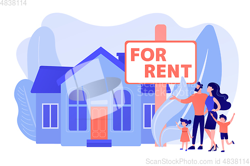 Image of House for rent concept vector illustration.