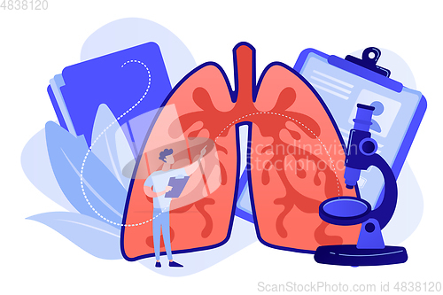 Image of Obstructive pulmonary disease concept vector illustration.