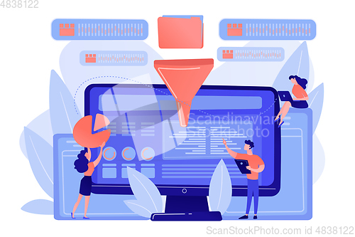 Image of Business intelligence dashboard concept vector illustration.