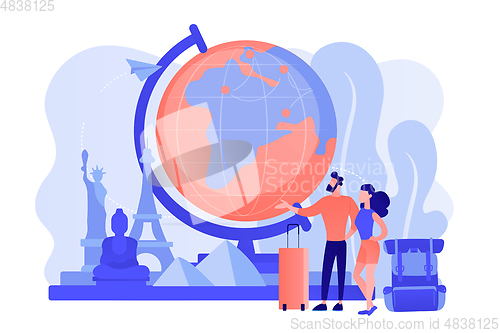 Image of Traveling the world concept vector illustration