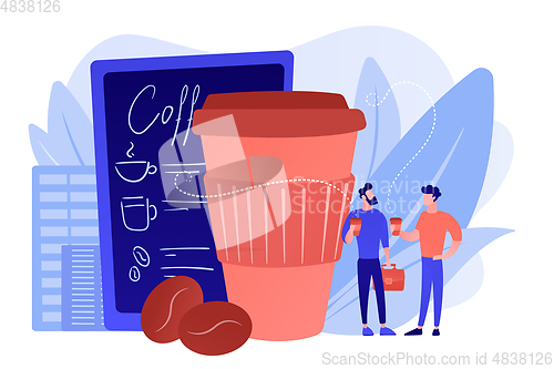 Image of Take away coffee concept vector illustration.