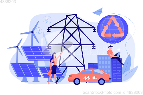 Image of Renewable energy concept vector illustration.