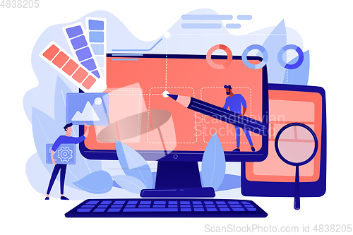 Image of Web design development concept vector illustration