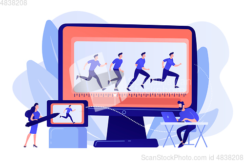 Image of Computer animation concept vector illustration