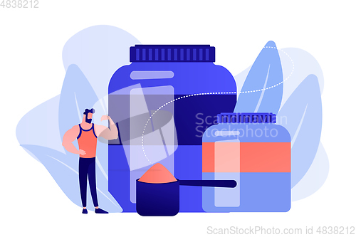 Image of Sports nutrition concept vector illustration.