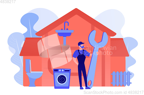 Image of Plumber services concept vector illustration