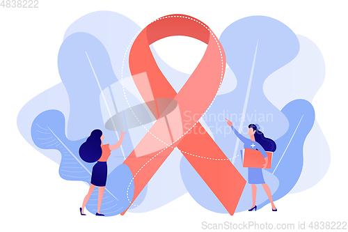 Image of Breast cancer concept vector illustration.