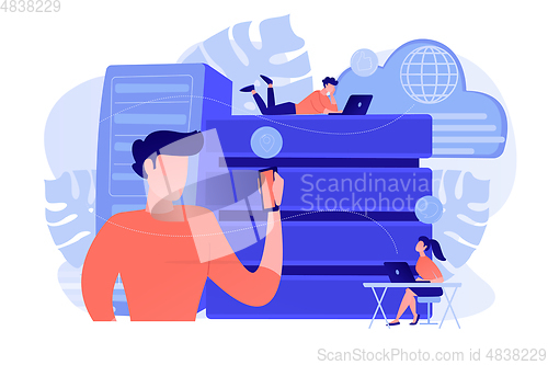 Image of Proxy server concept vector illustration.