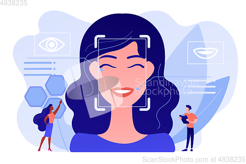 Image of Emotion detection concept vector illustration.