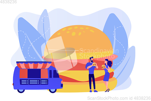 Image of Street food concept vector illustration.