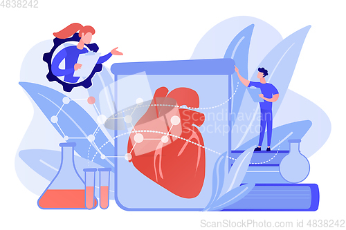 Image of Lab-grown organs concept vector illustration.