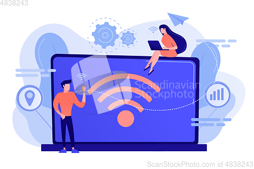 Image of Wi-fi connection concept vector illustration.