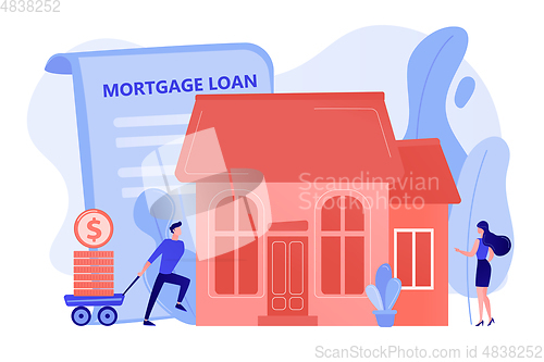 Image of Mortgage loan concept vector illustration.