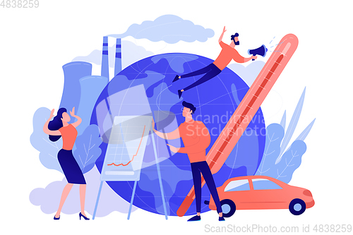 Image of Global warming concept vector illustration.