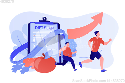 Image of Weight loss diet concept vector illustration.