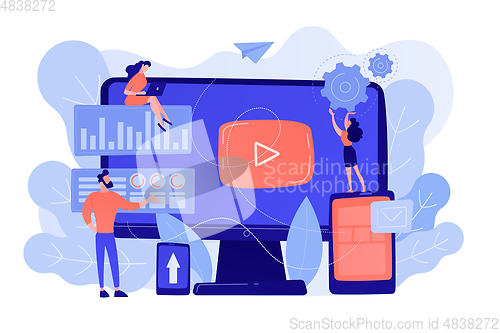 Image of PPC campaign concept vector illustration.