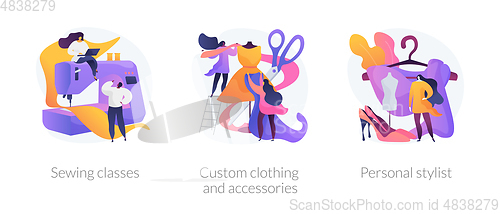 Image of Clothing and style vector concept metaphors.