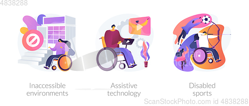 Image of Disabled people environment vector concept metaphors.