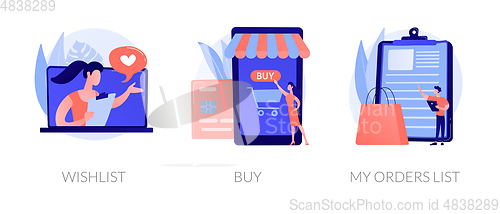 Image of Online shopping vector concept metaphors.