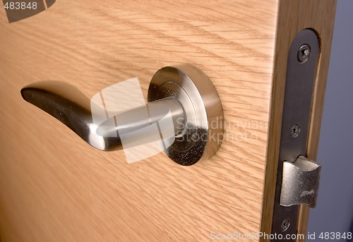 Image of background wood door lock house