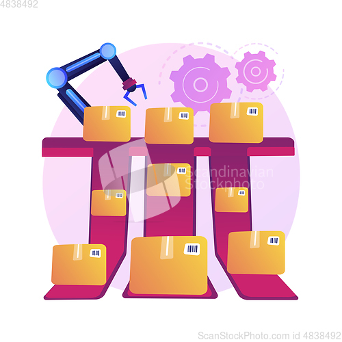 Image of Sortation systems abstract concept vector illustration.