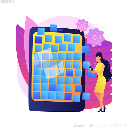 Image of Big data applications abstract concept vector illustration.