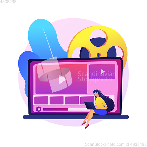 Image of Video design abstract concept vector illustration.
