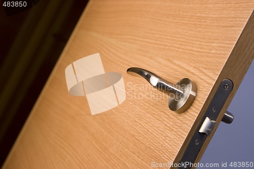 Image of background wood door lock house