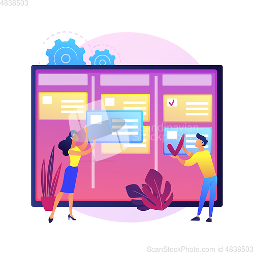 Image of Task management abstract concept vector illustration.