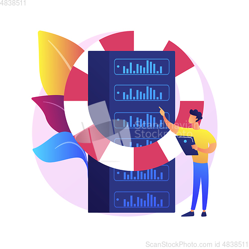 Image of Backup server abstract concept vector illustration.