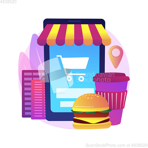 Image of Online order abstract concept vector illustration.