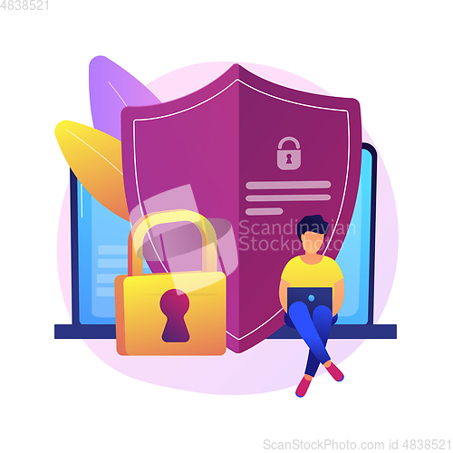Image of Data privacy abstract concept vector illustration.