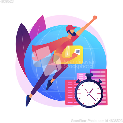 Image of Express delivery service abstract concept vector illustration.