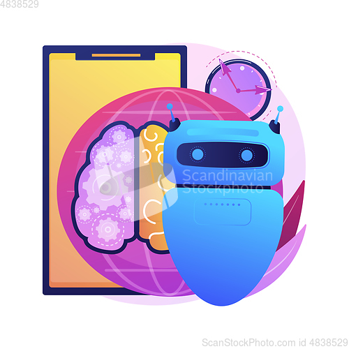 Image of Technological singularity abstract concept vector illustration.