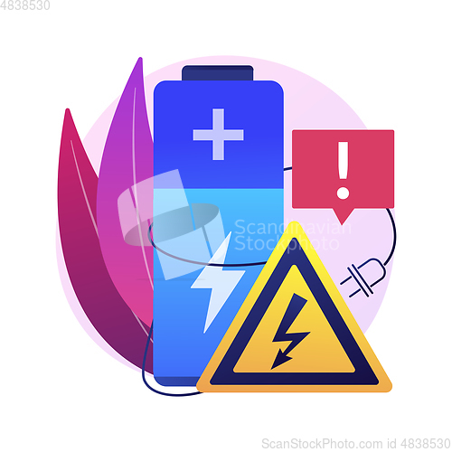 Image of Safety battery abstract concept vector illustration.