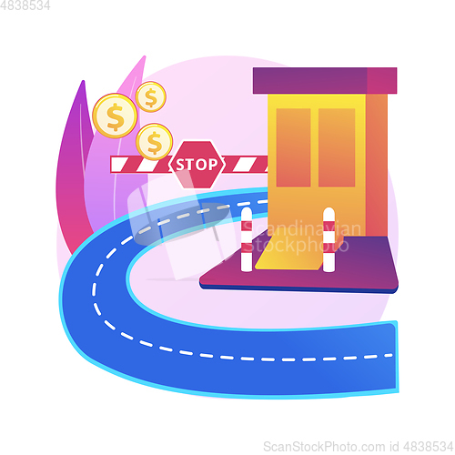 Image of Toll road abstract concept vector illustration.