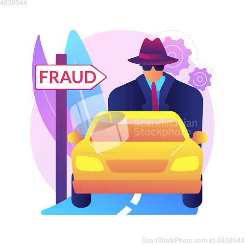 Image of Road fraud abstract concept vector illustration.