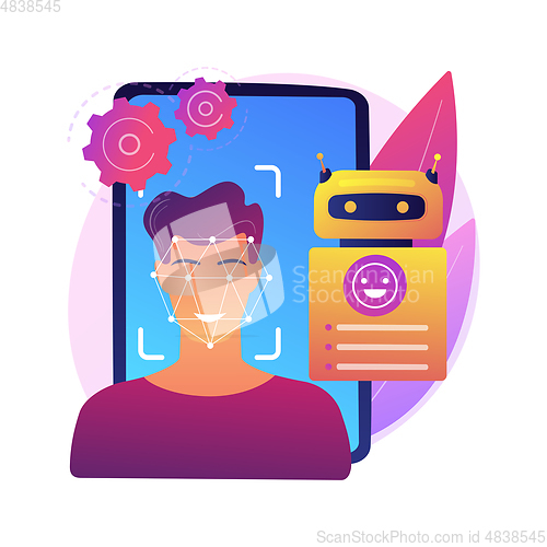 Image of Affective computing abstract concept vector illustration.