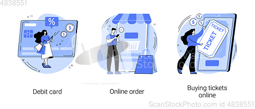 Image of Online payment abstract concept vector illustrations.