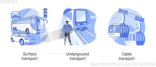 Image of Public transport abstract concept vector illustrations.